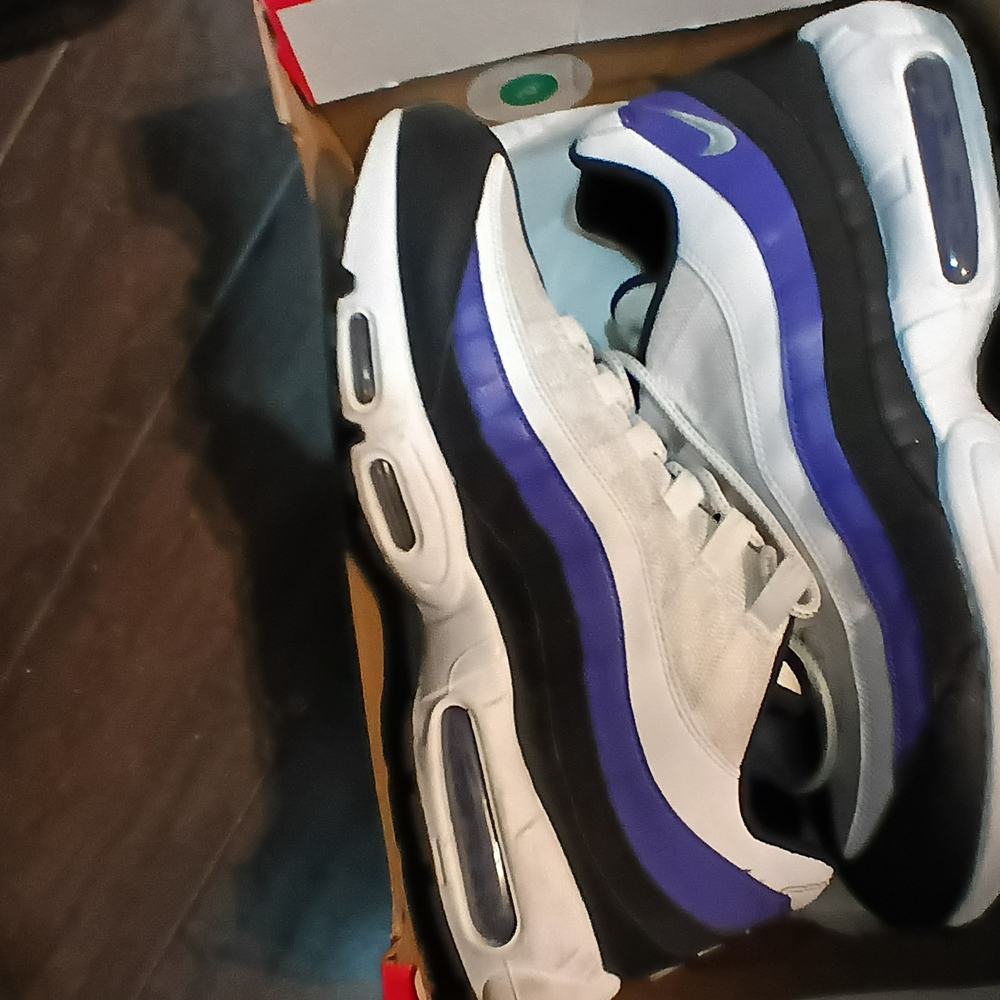 White and Purple Sneakers
